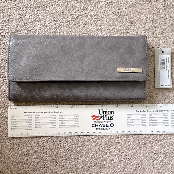 Kenneth Cole Reaction Trifold Elongated Clutch Wallet - Picture 3 of 8